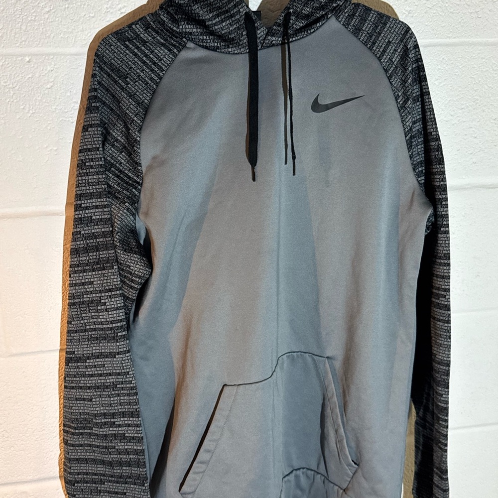 Nike Dri-FIT Gray and Black Hoodie